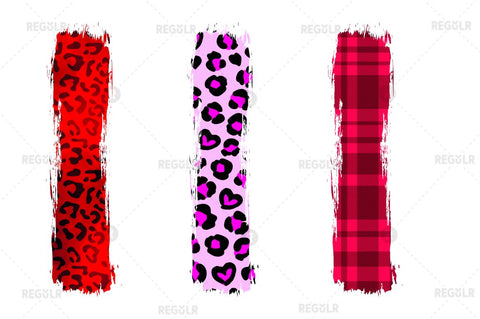 Leopard Brush Strokes Valentine's Day texture Sublimation Bundle Sublimation Regulrcrative 