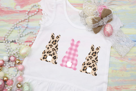 Leopard Buffalo Plaid Easter Bunny SVG Morgan Day Designs 