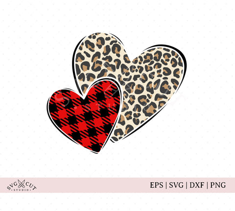 Leopard Buffalo Plaid Hearts SVG Cut Files SVG SVG Cut Studio 
