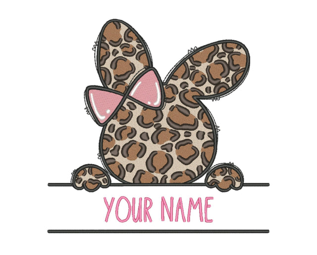 Leopard Bunny Embroidery Design, Easter Embroidery File, 4 sizes Embroidery/Applique DESIGNS Nino Nadaraia 