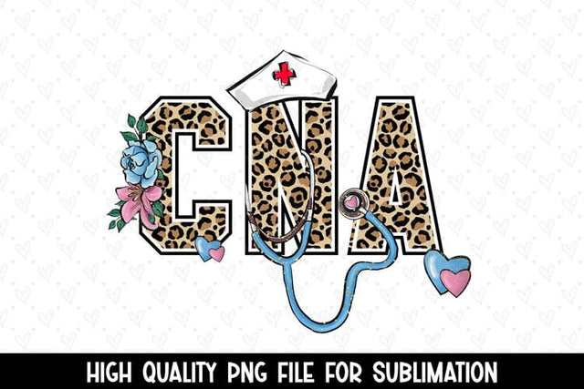 Leopard Certified Nursing Assistant Sublimation Design Sublimation BijouBay 