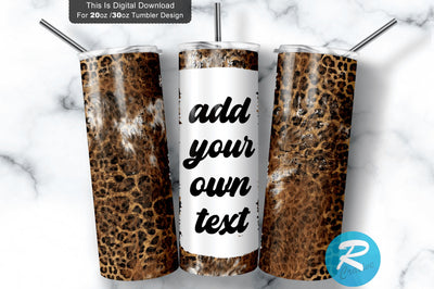 Leopard Cheetah 20 oz / 30 oz Tumbler PNG Sublimation Regulrcrative 
