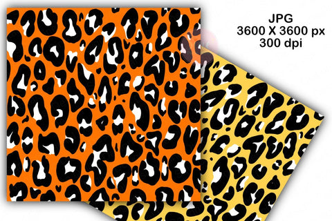 Leopard Cheetah Digital Papers Background Pack Digital Pattern SineDigitalDesign 