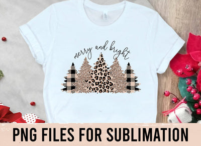 Leopard Christmas Tree PNG, Christmas PNG, Merry and Bright PNG, Cheetah Trees Png, Buffalo Plaid PNG, Cricut, Sublimation Designs Downloads Sublimation BOO-design 