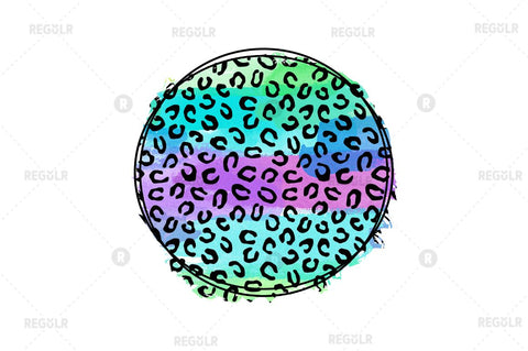 Leopard Circle Sublimation background Sublimation Regulrcrative 