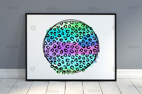 Leopard Circle Sublimation background Sublimation Regulrcrative 