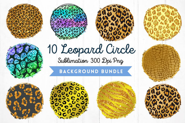 Leopard Circle Sublimation background Sublimation Regulrcrative 