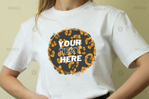 Leopard Circle Sublimation background Sublimation Regulrcrative 