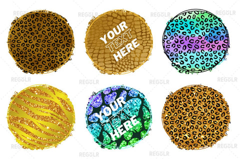 Leopard Circle Sublimation background Sublimation Regulrcrative 