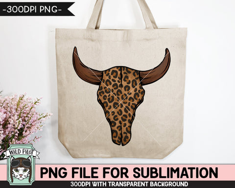 Leopard Cow Skull SUBLIMATION design PNG, Leopard Cow Skull png file, Cow Skull Leopard sublimation designs, boho png, illustration, instant download Sublimation Wild Pilot 