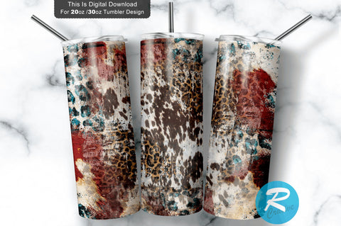 Leopard-Cowhide 20 oz / 30 oz Tumbler PNG Sublimation Regulrcrative 