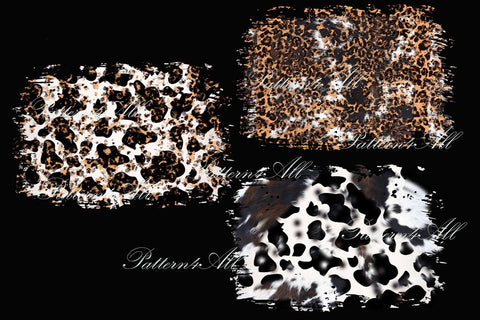 Leopard Cowhide Sublimation Background, Shabby Distressed, Rustic Cow Spots Graphic Design Png,Country print texture,Distressed Sublimation Sketch DESIGN ArtStudio 