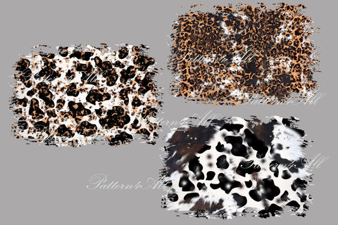 Leopard Cowhide Sublimation Background, Shabby Distressed, Rustic Cow Spots Graphic Design Png,Country print texture,Distressed Sublimation Sketch DESIGN ArtStudio 