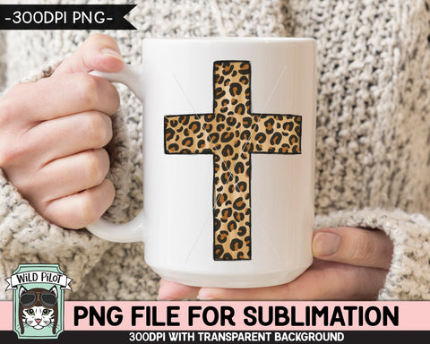Leopard Cross SUBLIMATION design PNG, Easter Sublimation, Christian sublimation download, Religious png file, Leopard Cross download png Sublimation Wild Pilot 