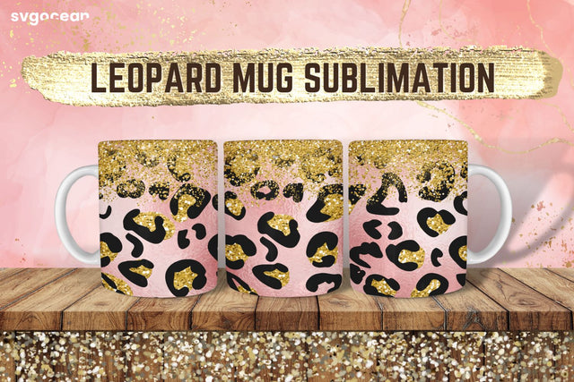 Leopard Design | PNG Bundle | Mug Wrap Sublimation SvgOcean 