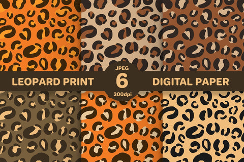 Leopard Digital Paper. Animal Print. Seamless Pattern Digital Pattern LaBelezoka 