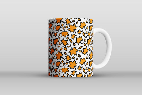 Leopard digital paper. Fall maple leaves leopard print. Digital Pattern LaBelezoka 