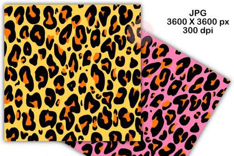 Leopard Digital Papers Backgrounds Digital Pattern SineDigitalDesign 