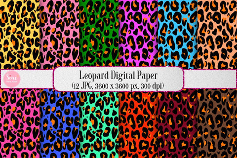 Leopard Digital Papers Backgrounds Digital Pattern SineDigitalDesign 