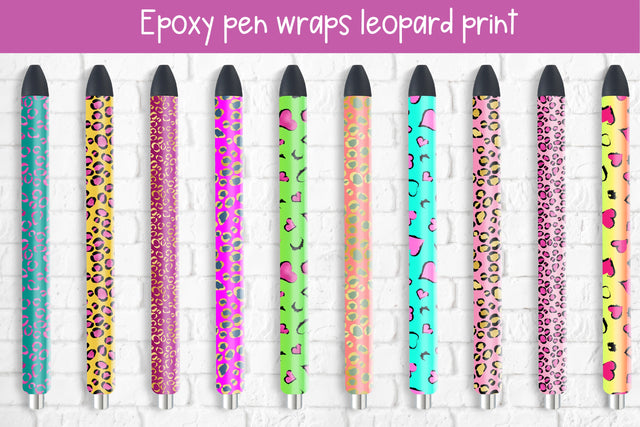 Leopard epoxy pen wraps | Epoxy pen bundle Sublimation Svetana Studio 