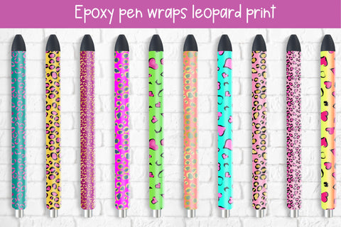 Leopard epoxy pen wraps | Epoxy pen bundle Sublimation Svetana Studio 
