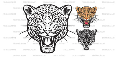 Leopard face SVG TribaliumArtSF 