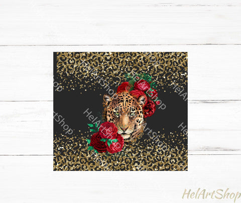 Leopard Face Tumbler PNG | Cheetah Sublimation Sublimation _HelArtShop_ 