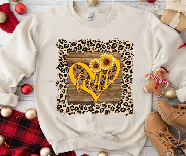 Leopard Faith PNG Sublimation Design Sublimation ToriDesigns 