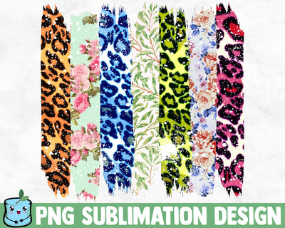 Leopard Flowers Brush Strokes SVG MintyMarshmallows 