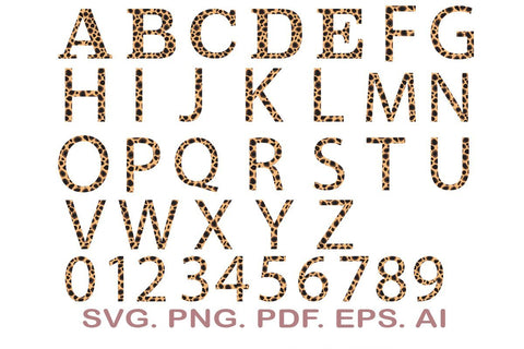 Leopard Font SVG, Leopard Alphabet, Cheetah Font, Monogram Svg, Animal Print Font SVG MagicDesignUS 