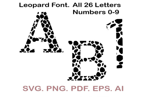 Leopard Font SVG, Leopard Alphabet, Cheetah Font, Monogram Svg, Animal Print Font SVG MagicDesignUS 