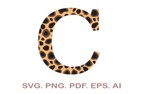 Leopard Font SVG, Leopard Alphabet, Cheetah Font, Monogram Svg, Animal Print Font SVG MagicDesignUS 