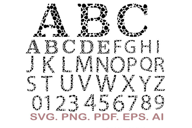 Leopard Font SVG, Leopard Alphabet, Cheetah Font, Monogram Svg, Animal Print Font SVG MagicDesignUS 