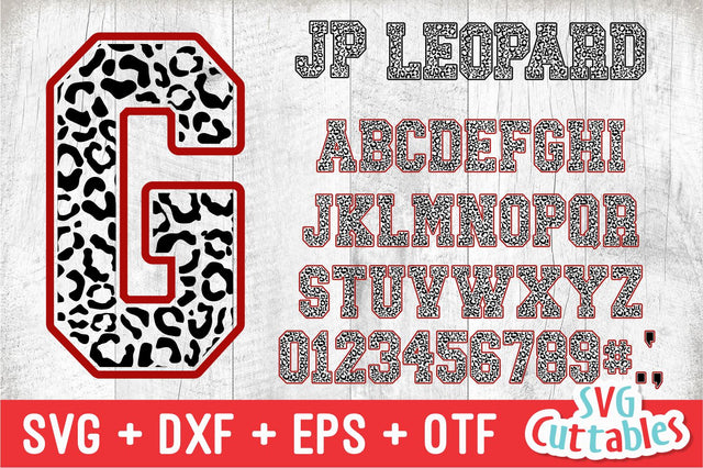 Leopard Font - ttf - otf - Open Type Font - Sport Font - Silhouette - Cricut - Digital Download Font Svg Cuttables 