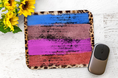 Leopard & glitter Brush stroke Mouse Pad,Elegant mousepad Sublimation Design,Sparkle Design Mouse Pad,Mouse Pad Template JPG Sublimation ArtStudio 