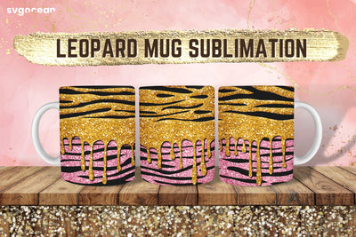 Leopard Glitter Design | PNG Bundle | Mug Wrap Sublimation SvgOcean 