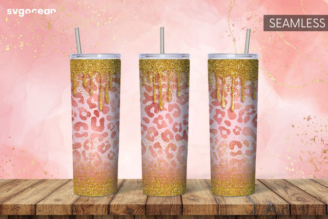 Leopard Glitter | Skinny 20 oz | Tapered | Straight Sublimation SvgOcean 