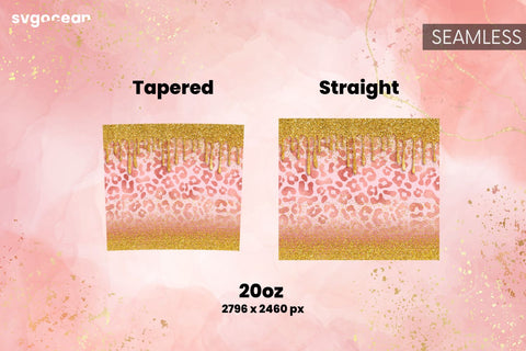 Leopard Glitter | Skinny 20 oz | Tapered | Straight Sublimation SvgOcean 