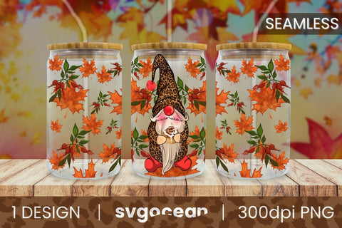 Leopard Gnome Libbey Wrap | Beer Can | 16 Oz Libbey Glass SVG SvgOcean 
