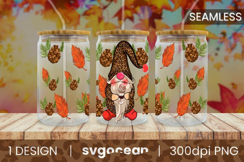 Leopard Gnome Png | Beer Can | 16 Oz Libbey Glass SVG SvgOcean 