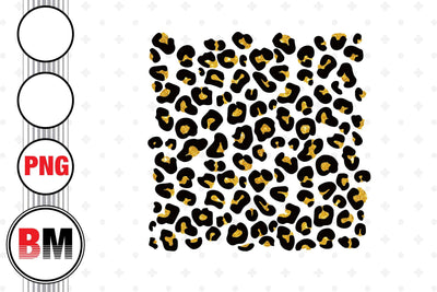 Leopard Gold Glitter PNG Files Sublimation BMDesign 