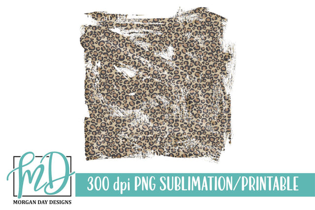 Leopard Grunge Background Sublimation Printable PNG Sublimation Morgan Day Designs 