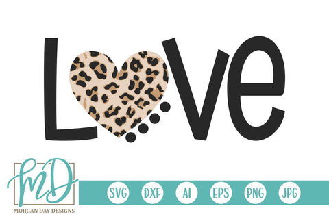 Leopard Heart Love SVG Morgan Day Designs 