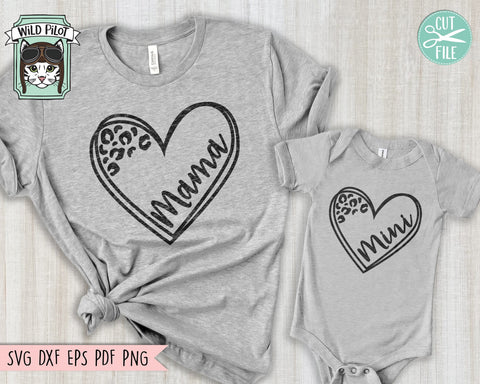 Leopard Heart Mama svg, Leopard mom svg, Mama svg file, Mom svg file, Mum svg file, Mothers Day svg, Mothers day cut file, Nana, Grandma SVG Wild Pilot 