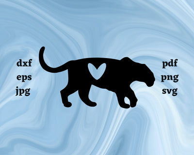 Leopard Heart SVG Cut File SVG Northern Light SVG 