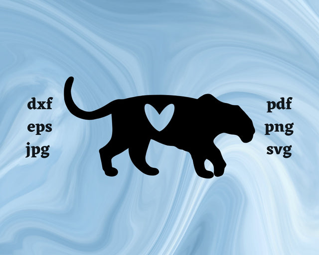 Leopard Heart SVG Cut File SVG Northern Light SVG 
