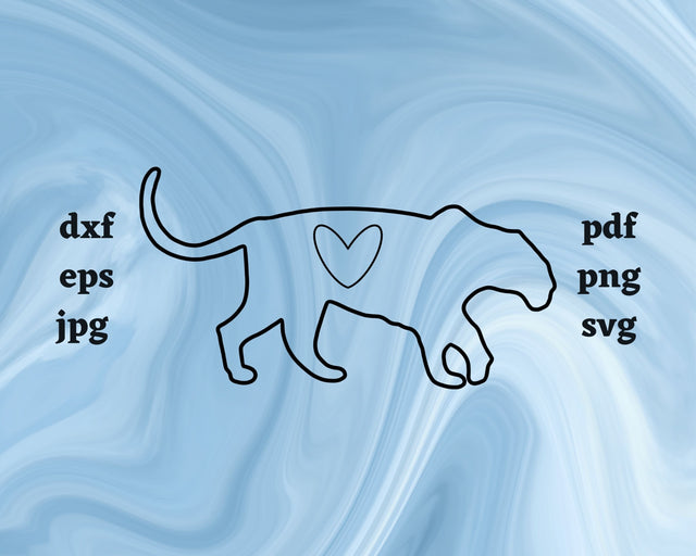 Leopard Heart SVG Cut File SVG Northern Light SVG 