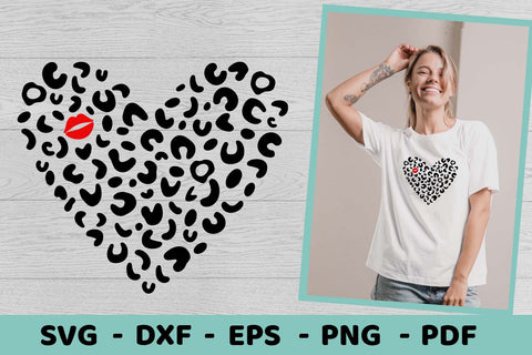 Leopard heart Svg | Kiss Svg | Hand Drawn SVG Irina Ostapenko 