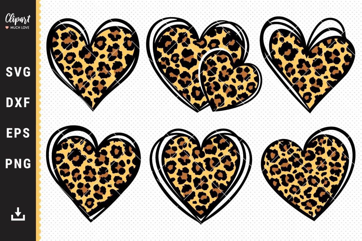 Saints Heart SVG Leopard Heart Svg Saints Mascot Svg Heart 