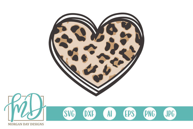 Leopard Heart SVG Morgan Day Designs 